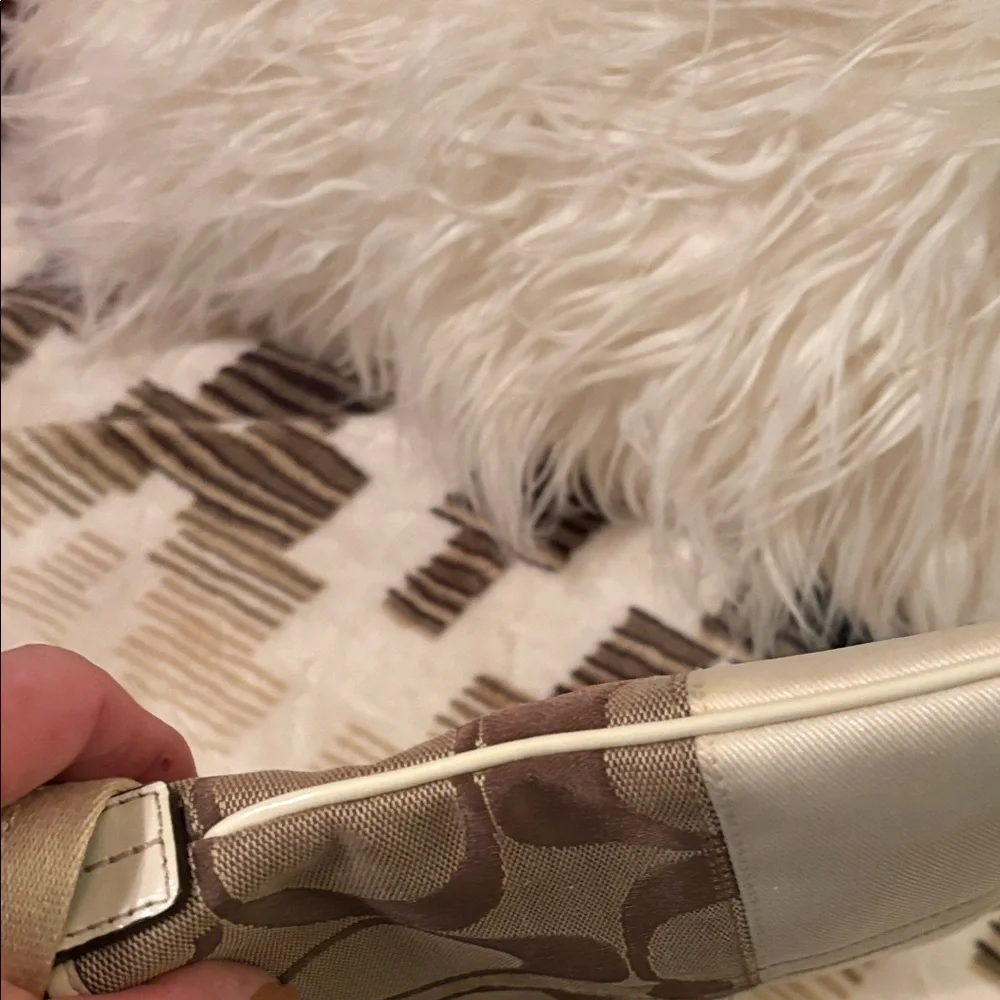 Coach Tan and Cream Swingpack Crossbody Bag